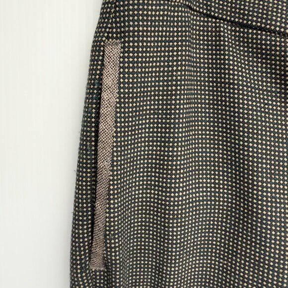 TWIN-SET Simona Barbieri 44% Wool Fall Micro Check Cuffed Ankle Trousers Sz S - Picture 8 of 9